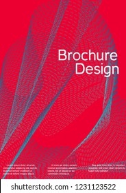 Cover design with abstract lines. Modern bright red background. Rich design of VIP. Future futuristic template for banner design, poster, booklet, report, journal. Vector.