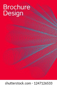 Cover design with abstract lines. Modern bright red background. Rich design of VIP. Future futuristic template for banner design, poster, booklet, report, journal. Vector.