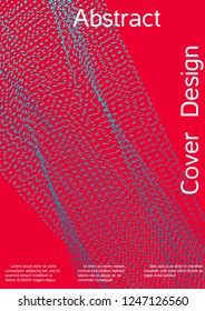 Cover design with abstract lines. Modern bright red background. Rich design of VIP. Future futuristic template for banner design, poster, booklet, report, journal. Vector.