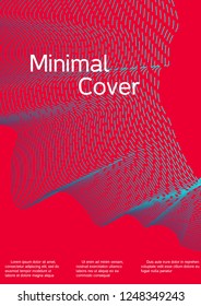 Cover design with abstract lines. Modern bright red background. Rich design of VIP. Future futuristic template for banner design, poster, booklet, report, journal. Vector.