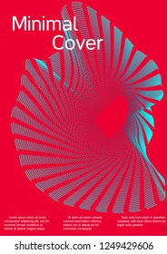Cover design with abstract lines. Modern bright red background. Rich design of VIP. Future futuristic template for banner design, poster, booklet, report, journal. Vector.