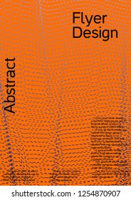 Cover design with abstract lines. Modern bright orange background. Rich design of VIP. Future futuristic template for banner design, poster, booklet, report, journal. Vector.
