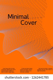Cover design with abstract lines. Modern bright orange background. Rich design of VIP. Future futuristic template for banner design, poster, booklet, report, journal. Vector.