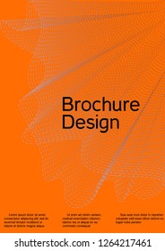 Cover design with abstract lines. Modern bright orange background. Rich design of VIP. Future futuristic template for banner design, poster, booklet, report, journal. Vector.