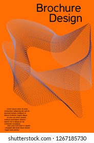 Cover design with abstract lines. Modern bright orange background. Rich design of VIP. Future futuristic template for banner design, poster, booklet, report, journal. Vector.