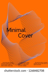 Cover design with abstract lines. Modern bright orange background. Rich design of VIP. Future futuristic template for banner design, poster, booklet, report, journal. Vector.
