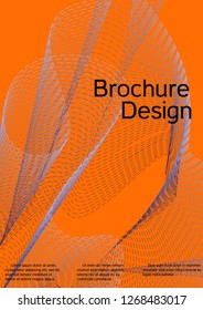 Cover design with abstract lines. Modern bright orange background. Rich design of VIP. Future futuristic template for banner design, poster, booklet, report, journal. Vector.
