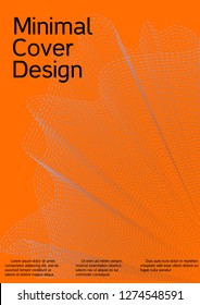 Cover design with abstract lines. Modern bright orange background. Rich design of VIP. Future futuristic template for banner design, poster, booklet, report, journal. Vector.