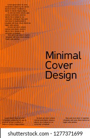 Cover design with abstract lines. Modern bright orange background. Rich design of VIP. Future futuristic template for banner design, poster, booklet, report, journal. Vector.
