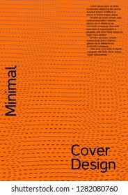 Cover design with abstract lines. Modern bright orange background. Rich design of VIP. Future futuristic template for banner design, poster, booklet, report, journal. Vector.