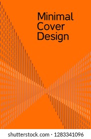 Cover design with abstract lines. Modern bright orange background. Rich design of VIP. Future futuristic template for banner design, poster, booklet, report, journal. Vector.