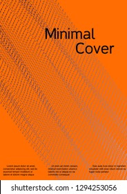 Cover design with abstract lines. Modern bright orange background. Rich design of VIP. Future futuristic template for banner design, poster, booklet, report, journal. Vector.