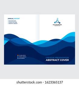 Cover design, abstract smooth lines made of waves.