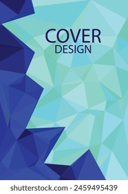 cover design with abstract triangle background