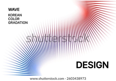 Cover Design of Abstract Wave Gradient Line Art