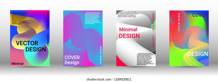 Cover design. Abstract Wave Liquid Shape. Colorful 3d Flow Design.  Modern Vector Illustration.