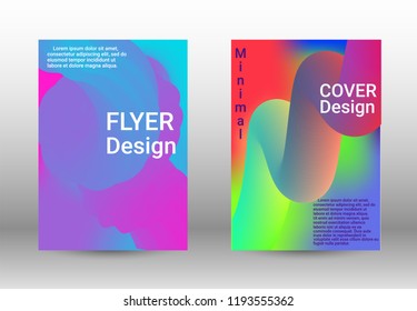 Cover design. Abstract Wave Liquid Shape. Colorful 3d Flow Design.  Modern Vector Illustration.