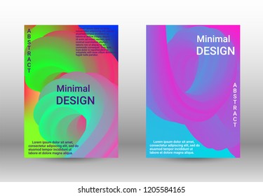 Cover design. Abstract Wave Liquid Shape. Colorful 3d Flow Design.  Modern Vector Illustration.