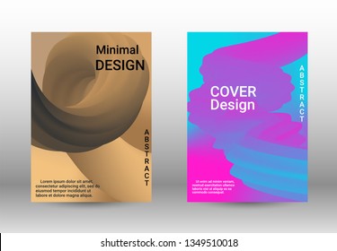 Cover design. Abstract Wave Liquid Shape. Colorful 3d Flow Design.  Modern Vector Illustration.