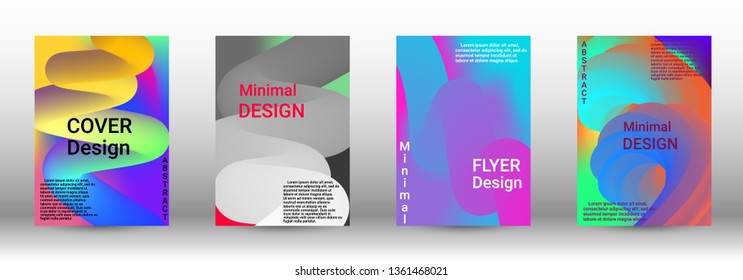 Cover design. Abstract Wave Liquid Shape. Colorful 3d Flow Design.  Modern Vector Illustration.