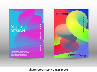 Cover design. Abstract Wave Liquid Shape. Colorful 3d Flow Design.  Modern Vector Illustration.