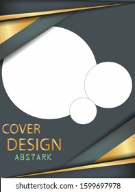 Cover design Abtrak report,vector template brochures, flyers, presentations, leaflet, magazine a4 size. White with yellow abstract background