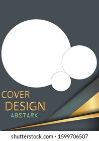 Cover design annual Abstark,vector template brochures, flyers, presentations, leaflet, magazine a4 size. White with yellow abstract background