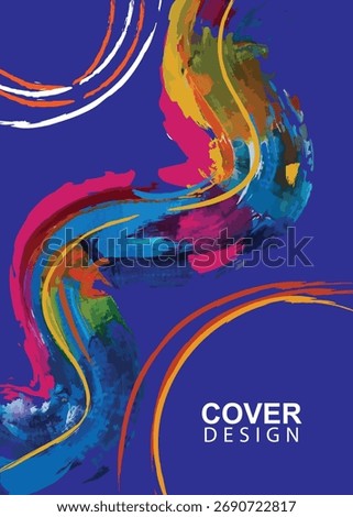 cover design annual report in abstract 