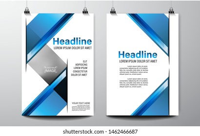 Cover design of annual report cover brochure, Vector modern abstract background template, layout A4 size page

