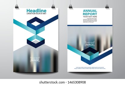 Cover design of annual report cover brochure, Vector modern abstract background template, layout A4 size page, eps 10