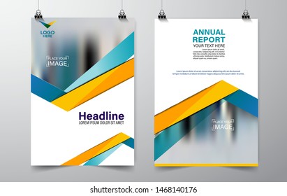 Cover design of annual report cover brochure, Vector modern abstract background template, layout A4 size page, eps 10

