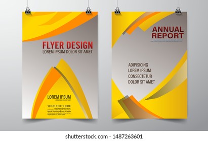 Cover design of annual report cover brochure, Vector modern abstract background template, layout A4 size page, eps 10