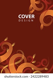 Cover design for annual report brochure flyer template.