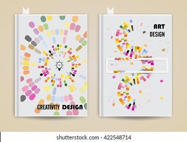 Cover design annual report, Brochure template layout, magazine, flyer or booklet in A4 size Vector Illustration.