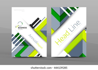 Cover design of annual report cover brochure, Vector modern abstract background template, layout A4 size page