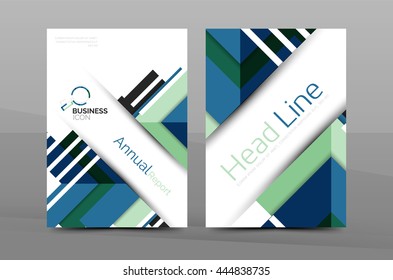 Cover design of annual report cover brochure, Vector modern abstract background template, layout A4 size page