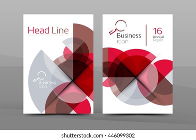 Cover design of annual report cover brochure, Vector modern abstract background template, layout A4 size page