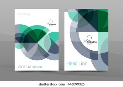 Cover design of annual report cover brochure, Vector modern abstract background template, layout A4 size page