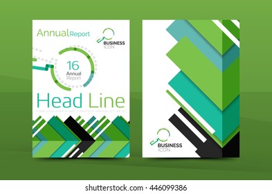 Cover design of annual report cover brochure, Vector modern abstract background template, layout A4 size page