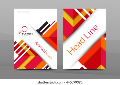 Cover design of annual report cover brochure, Vector modern abstract background template, layout A4 size page