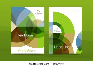Cover design of annual report cover brochure, Vector modern abstract background template, layout A4 size page