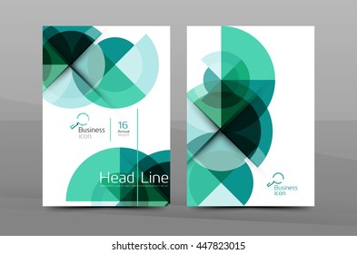 Cover design of annual report cover brochure, Vector modern abstract background template, layout A4 size page