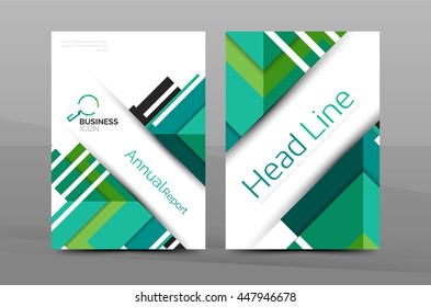 Cover design of annual report cover brochure, Vector modern abstract background template, layout A4 size page
