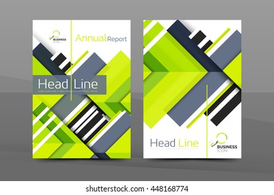 Cover design of annual report cover brochure, Vector modern abstract background template, layout A4 size page