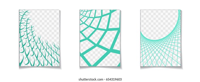 Cover design annual report, Brochure template layout, magazine, flyer, leaflet in A4 technology. Vector set.