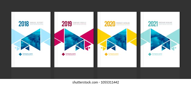 Cover design for annual report business catalog company profile brochure magazine flyer booklet poster banner. A4 template element cover vector EPS-10 sample image with Gradient Mesh.