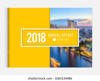 Cover design for annual report business catalog company profile brochure magazine flyer booklet poster banner. A4 landscape template element cover vector EPS-10 sample image with Gradient Mesh.