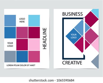 Cover design for annual report and business catalog, magazine, flyer or booklet. Brochure template layout.
