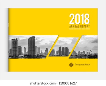 Cover design for annual report business catalog company profile brochure magazine flyer booklet poster banner. A4 landscape template element cover vector EPS-10 sample image with Gradient Mesh.