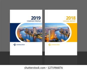 Cover design for annual report business catalog company profile brochure magazine flyer booklet poster banner. A4 landscape template element cover vector EPS-10 sample image with Gradient Mesh.